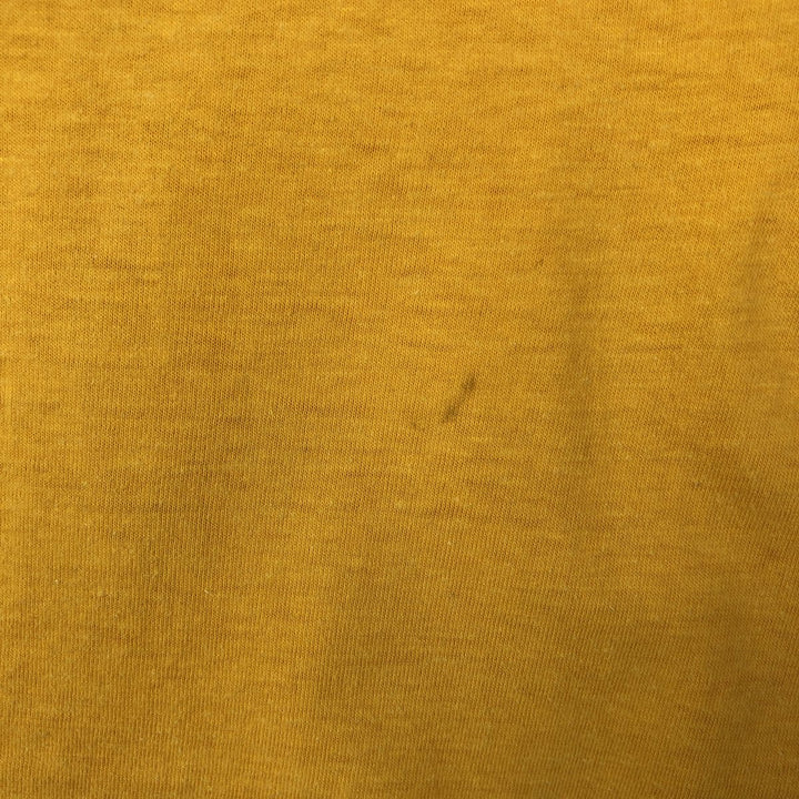 80'S T-PLUS College T-Shirt, Men's Size L (Equivalent), Vintage cotton yellow type Vintage Second Hand