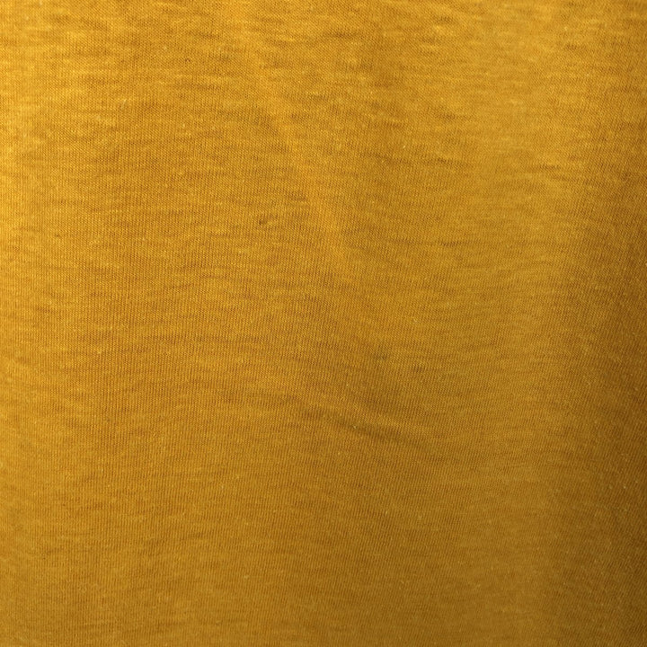 80'S T-PLUS College T-Shirt, Men's Size L (Equivalent), Vintage cotton yellow type Vintage Second Hand