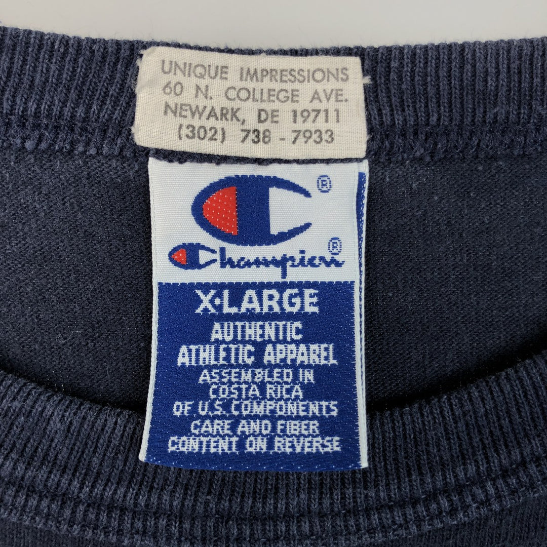 Champion Authentic Athletic Apparel College T-shirt, Men's XL cotton navy blue type Vintage Second Hand