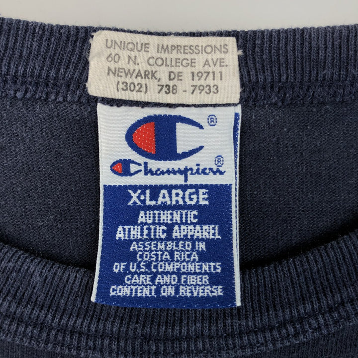 Champion Authentic Athletic Apparel College T-shirt, Men's XL cotton navy blue type Vintage Second Hand