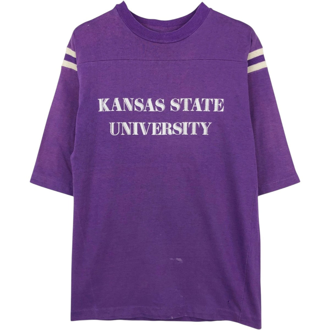 70'S ARTEX College T-shirt, Men's Size M (approx.), Vintage cotton purple type Vintage Second Hand