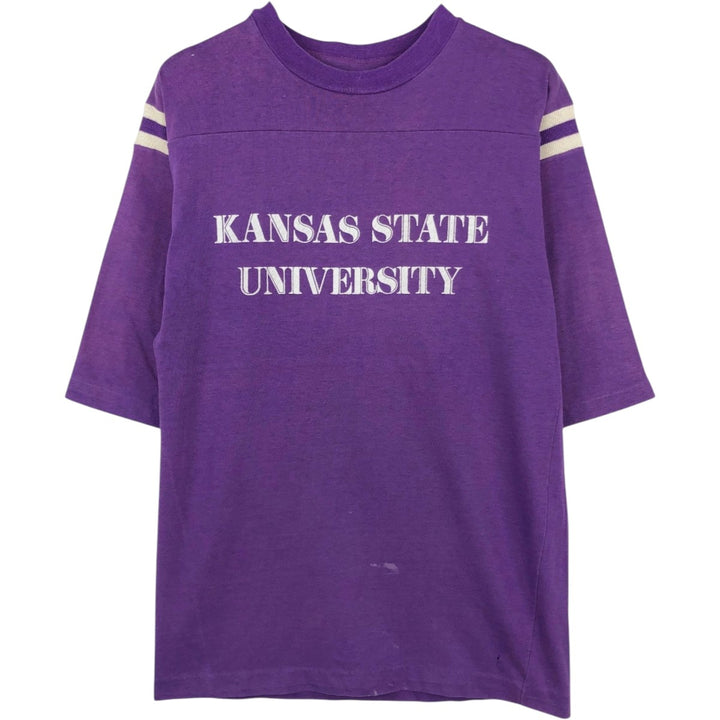 70'S ARTEX College T-shirt, Men's Size M (approx.), Vintage cotton purple type Vintage Second Hand