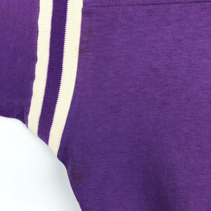 70'S ARTEX College T-shirt, Men's Size M (approx.), Vintage cotton purple type Vintage Second Hand