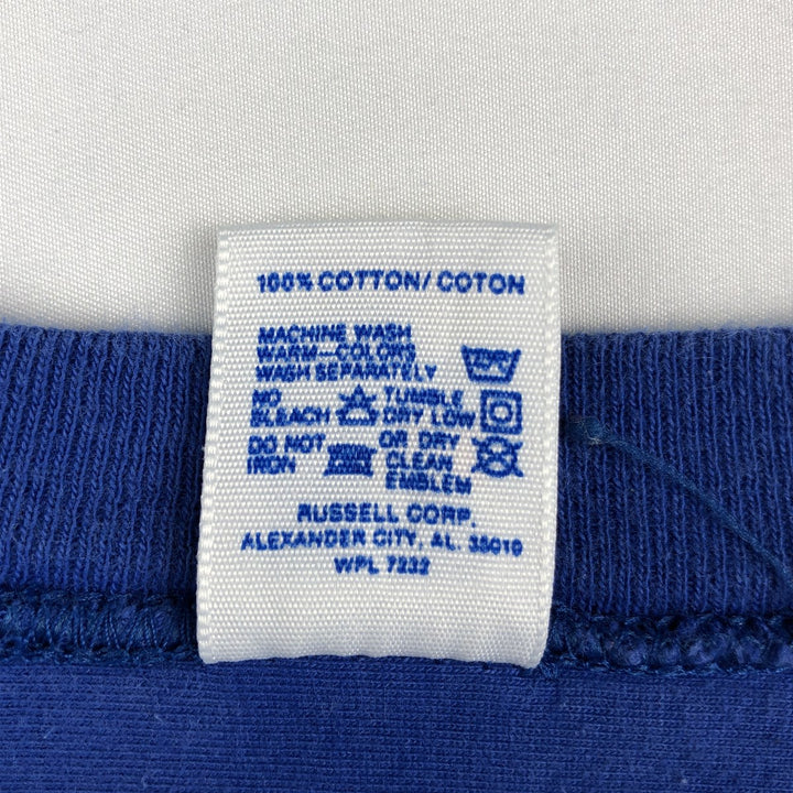 90'S Russell College T-shirt, Made in USA, Men's XL, Vintage cotton blue type Vintage Second Hand