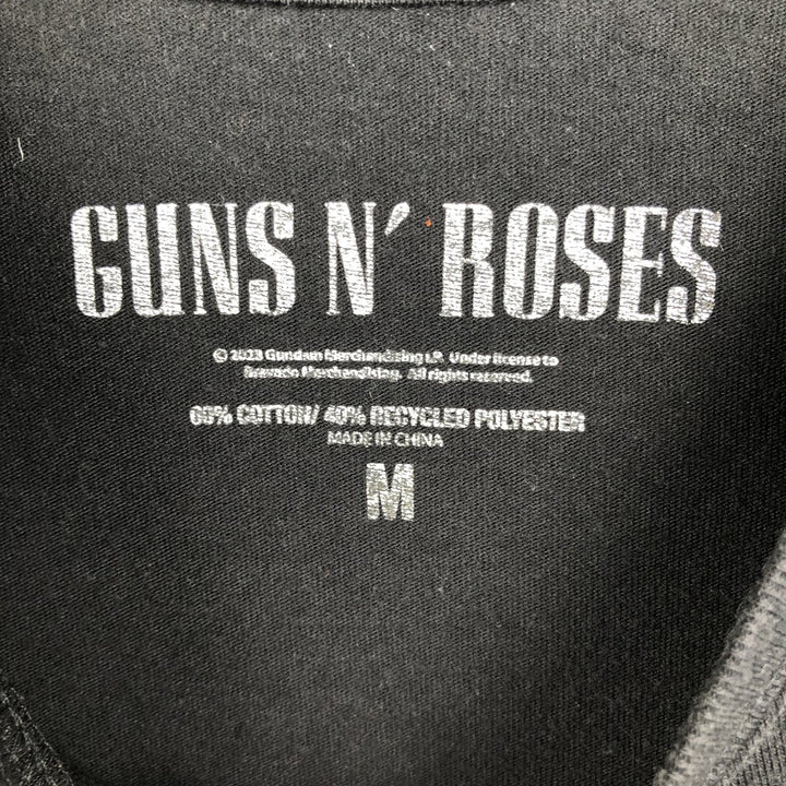 GUNS N' ROSES Guns N' Roses Band T-shirt Band Tee Men's M size cotton black type Vintage Second Hand
