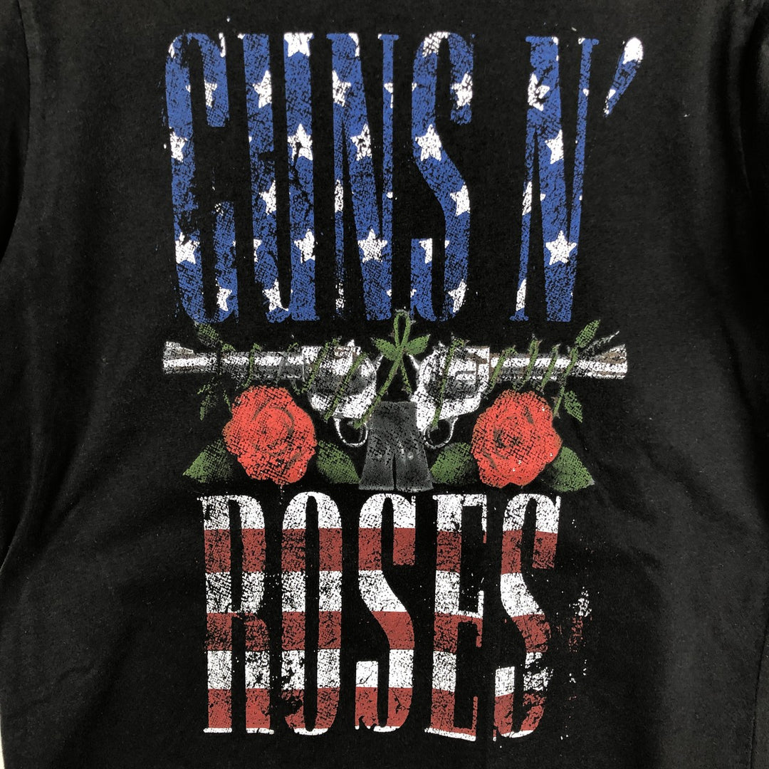 GUNS N' ROSES Guns N' Roses Band T-shirt Band Tee Men's M size cotton black type Vintage Second Hand