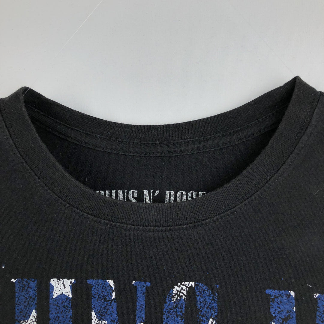 GUNS N' ROSES Guns N' Roses Band T-shirt Band Tee Men's M size cotton black type Vintage Second Hand