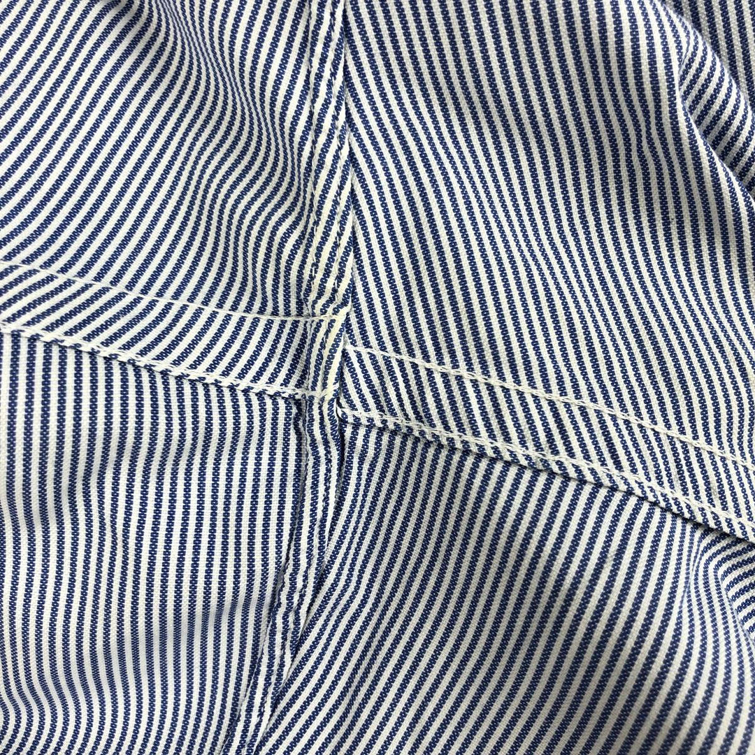 Brooks Brothers Long Sleeve Button-Down Striped Shirt Made in USA Men's XL cotton navy blue type Vintage Second Hand