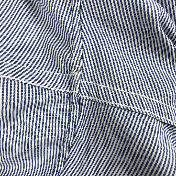 Brooks Brothers Long Sleeve Button-Down Striped Shirt Made in USA Men's XL cotton navy blue type Vintage Second Hand