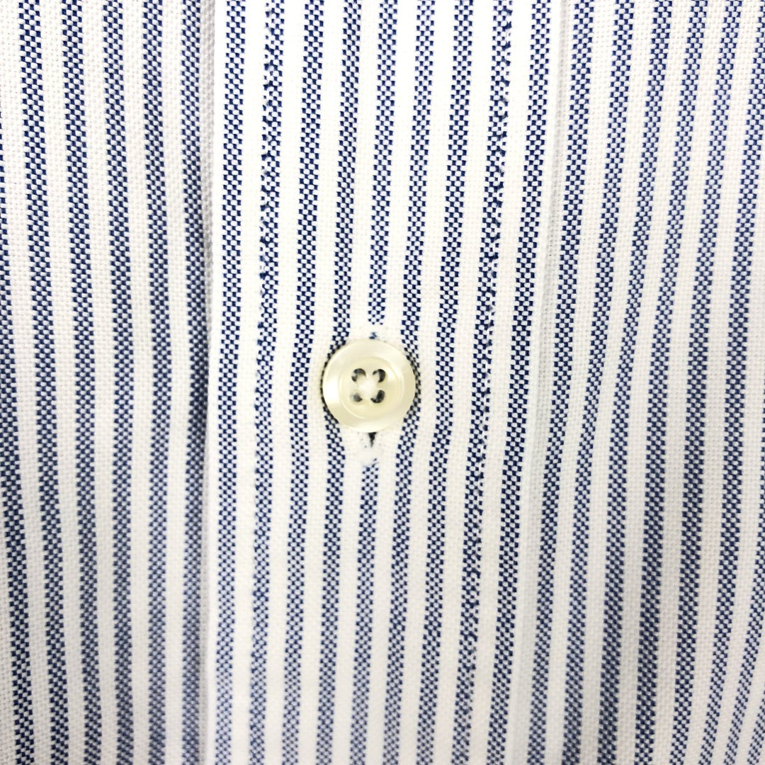 Brooks Brothers Est.1818 Long Sleeve Button-Down Striped Shirt Made in USA Men's XL Supima Cotton white type Vintage Second Hand