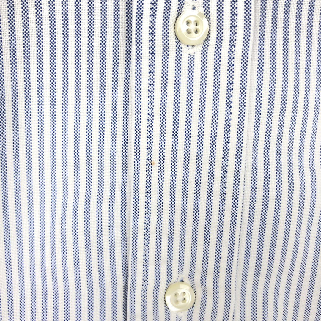 Brooks Brothers Est.1818 Long Sleeve Button-Down Striped Shirt Made in USA Men's XL Supima Cotton white type Vintage Second Hand