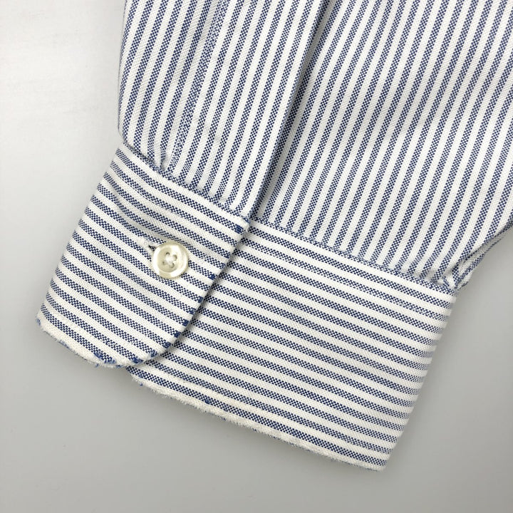 Brooks Brothers Est.1818 Long Sleeve Button-Down Striped Shirt Made in USA Men's XL Supima Cotton white type Vintage Second Hand