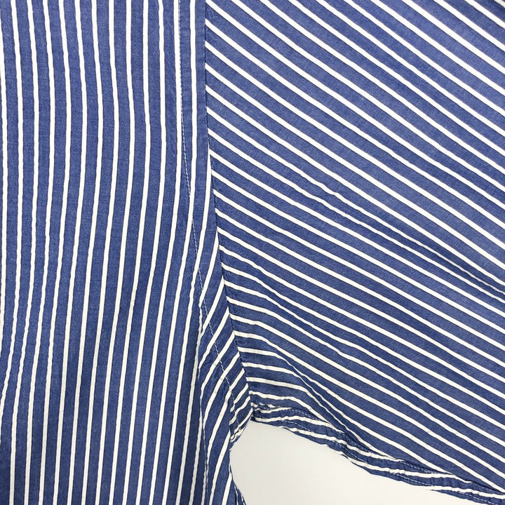 Brooks Brothers 346 Seersucker Long-Sleeve Button-Down Striped Shirt, Men's Size M (approx.) cotton white type Vintage Second Hand