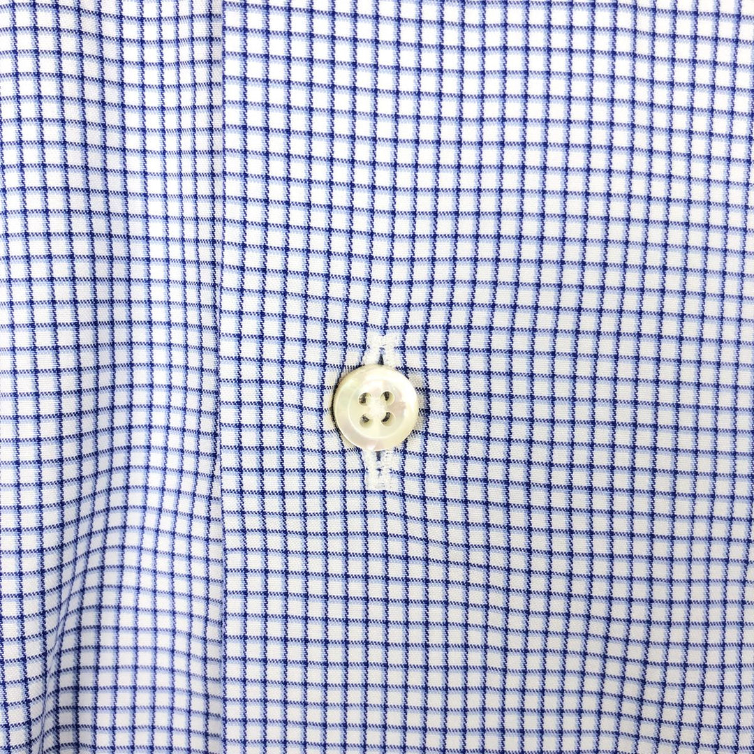 Brooks Brothers Golden Fleece Wide Collar Long Sleeve Striped Shirt, Made in USA, Men's Size L (approx.) cotton white type Vintage Second Hand