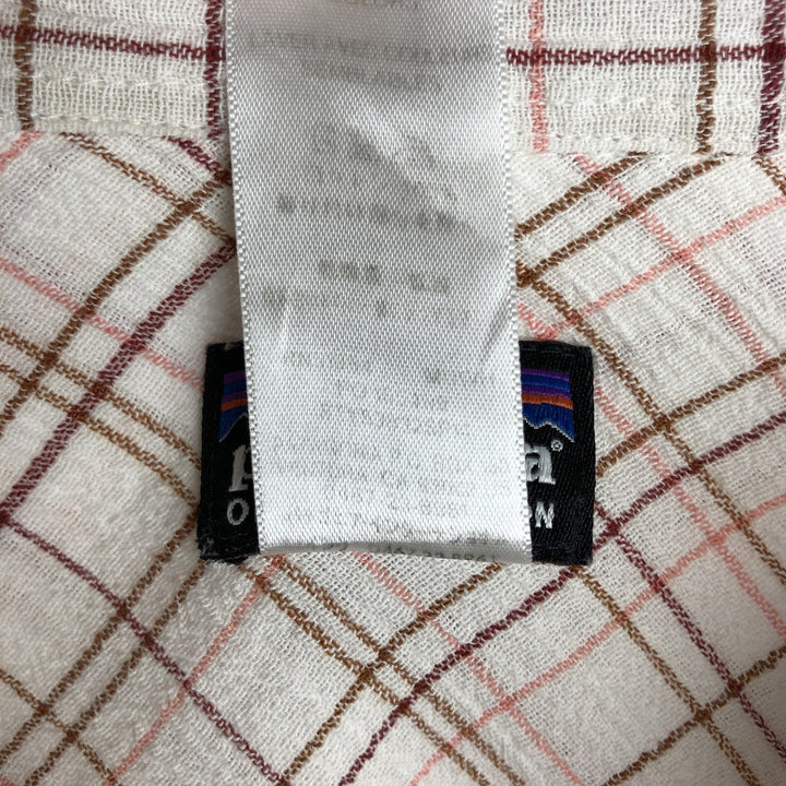 Patagonia Organic Cotton Long Sleeve Cotton Check Shirt, Men's Size Medium Organic cotton white type Vintage Second Hand