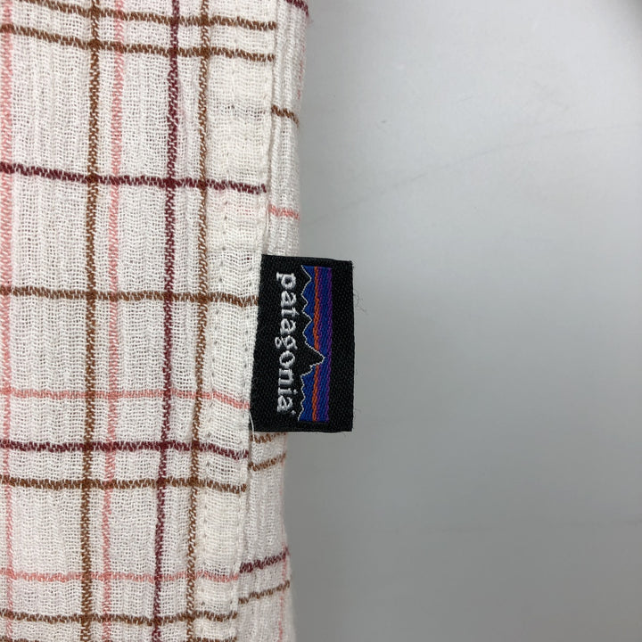 Patagonia Organic Cotton Long Sleeve Cotton Check Shirt, Men's Size Medium Organic cotton white type Vintage Second Hand