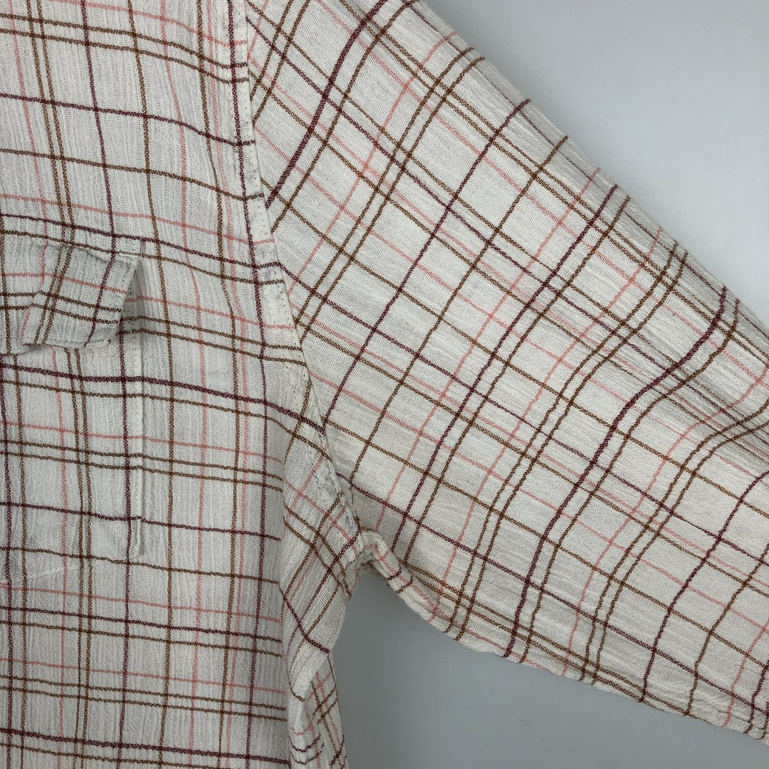 Patagonia Organic Cotton Long Sleeve Cotton Check Shirt, Men's Size Medium Organic cotton white type Vintage Second Hand