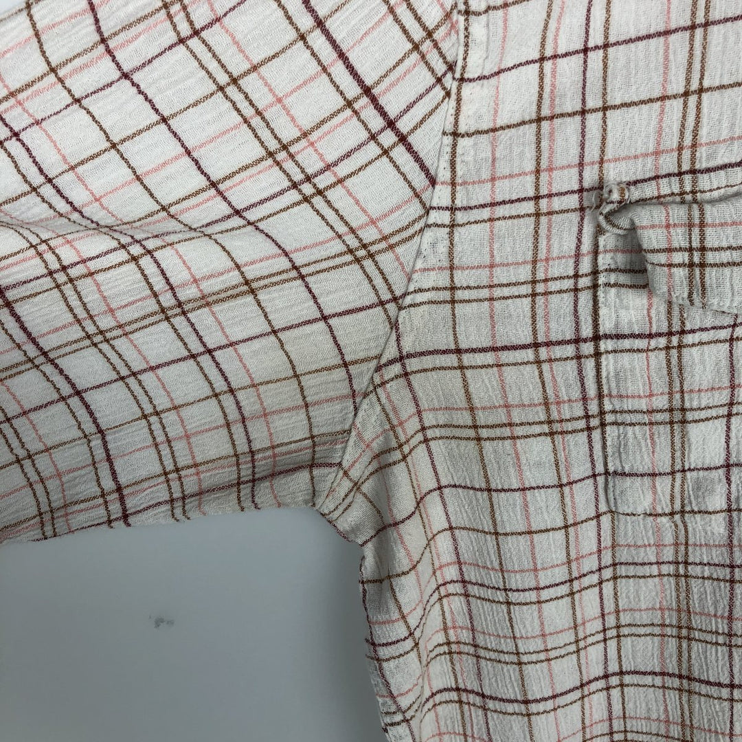 Patagonia Organic Cotton Long Sleeve Cotton Check Shirt, Men's Size Medium Organic cotton white type Vintage Second Hand