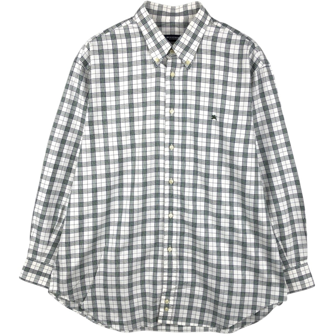 Burberry's BURBERRY LONDON long-sleeved button-down check shirt, men's size XL cotton white type Vintage Second Hand