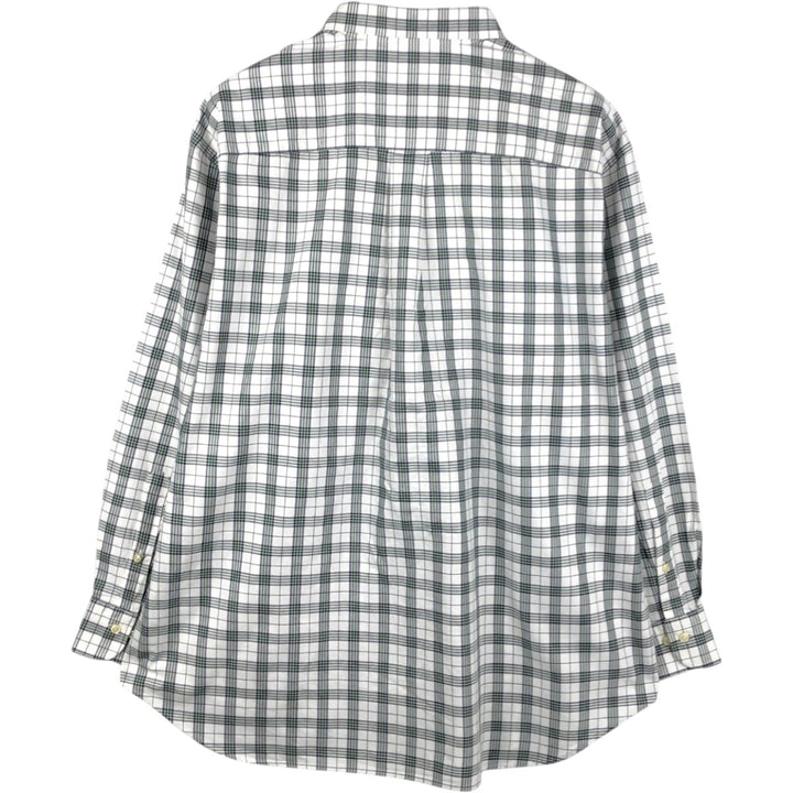 Burberry's BURBERRY LONDON long-sleeved button-down check shirt, men's size XL cotton white type Vintage Second Hand