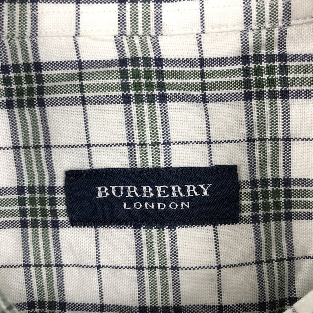 Burberry's BURBERRY LONDON long-sleeved button-down check shirt, men's size XL cotton white type Vintage Second Hand