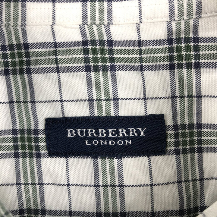 Burberry's BURBERRY LONDON long-sleeved button-down check shirt, men's size XL cotton white type Vintage Second Hand