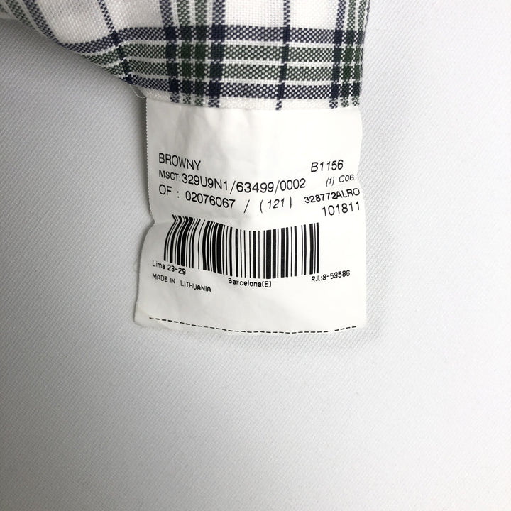 Burberry's BURBERRY LONDON long-sleeved button-down check shirt, men's size XL cotton white type Vintage Second Hand