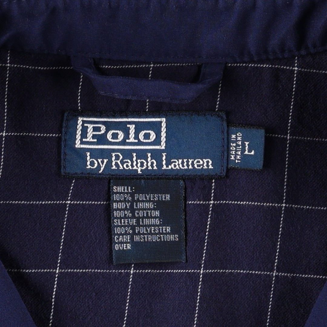 Ralph Lauren POLO by Ralph Lauren Swing Top Sports Jacket Men's L size polyester navy blue type Vintage Second Hand