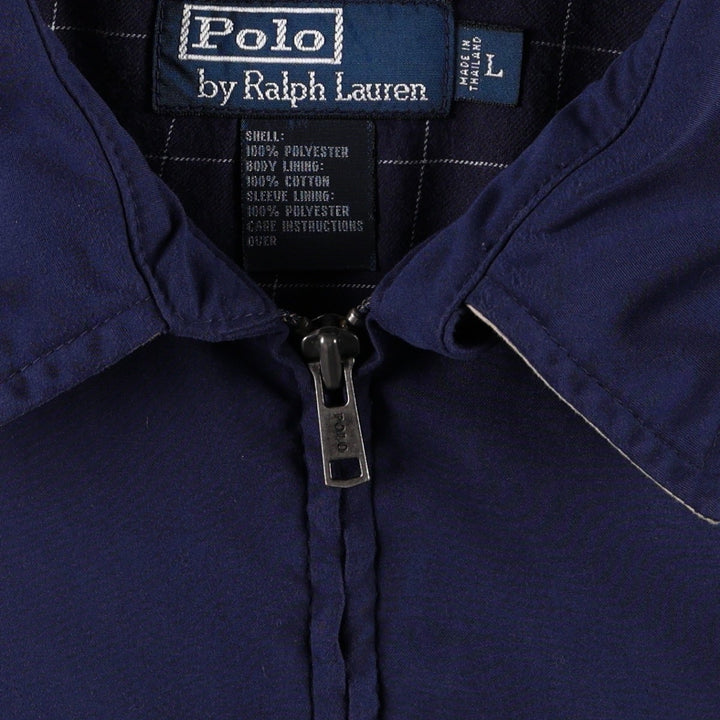 Ralph Lauren POLO by Ralph Lauren Swing Top Sports Jacket Men's L size polyester navy blue type Vintage Second Hand