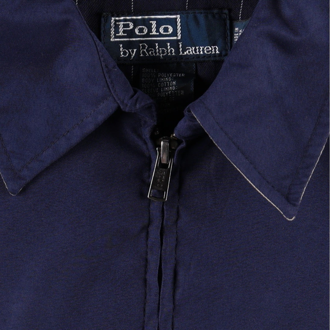 Ralph Lauren POLO by Ralph Lauren Swing Top Sports Jacket Men's S polyester navy blue type Vintage Second Hand