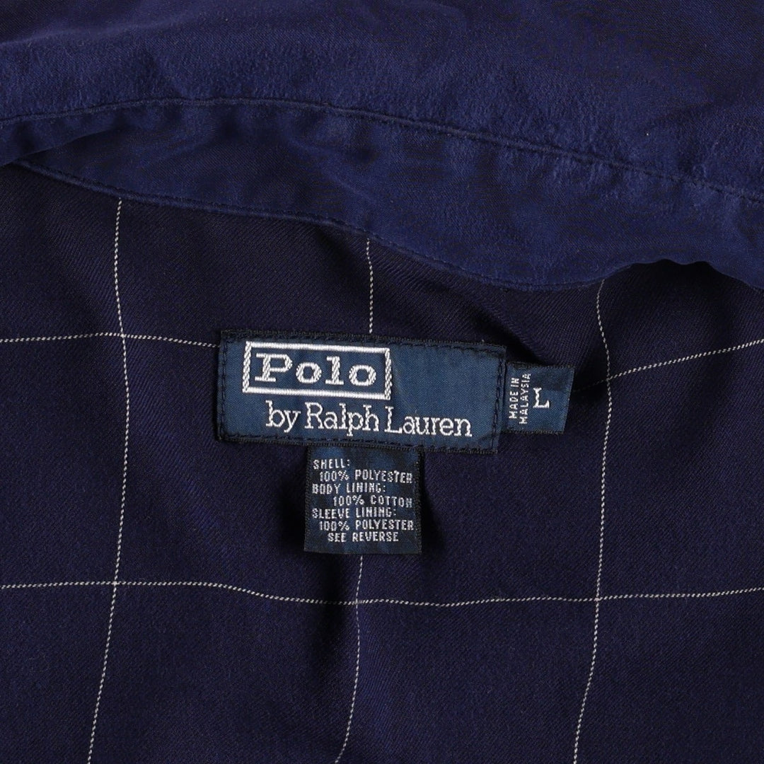Ralph Lauren POLO by Ralph Lauren Swing Top Sports Jacket Men's L size polyester navy blue type Vintage Second Hand