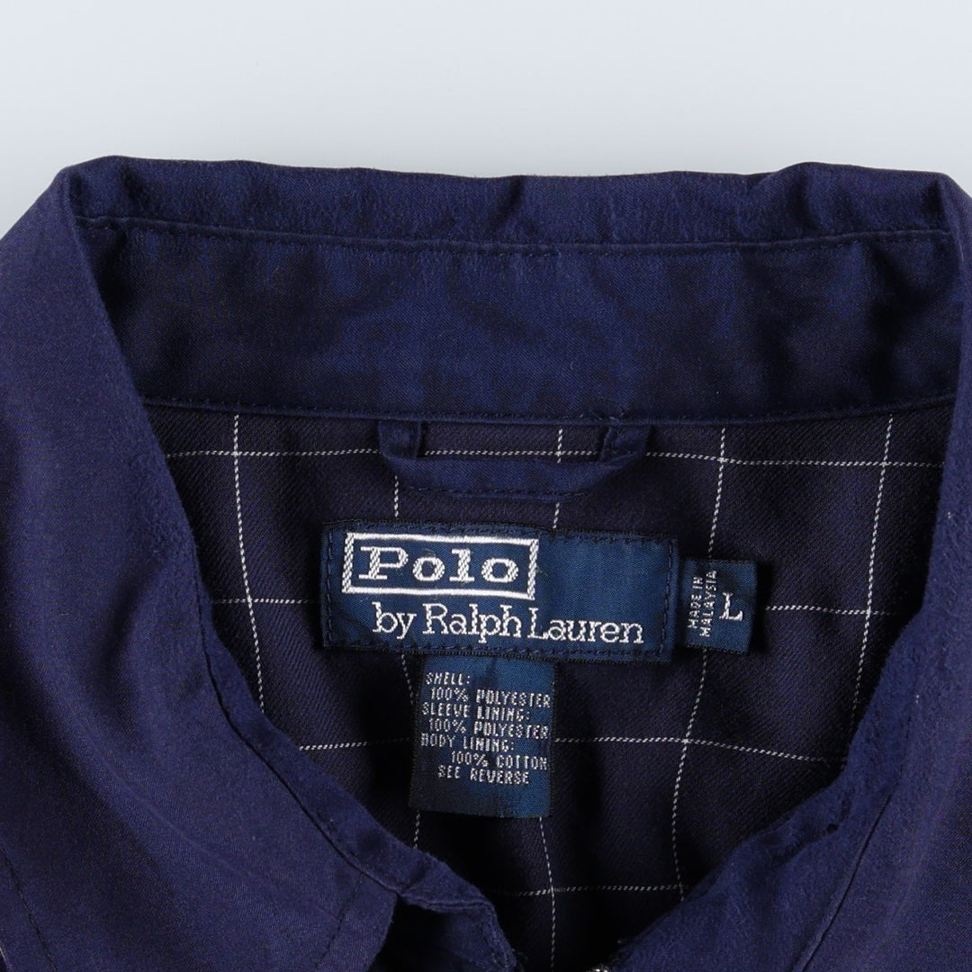 Ralph Lauren POLO by Ralph Lauren Swing Top Sports Jacket Men's L size polyester navy blue type Vintage Second Hand
