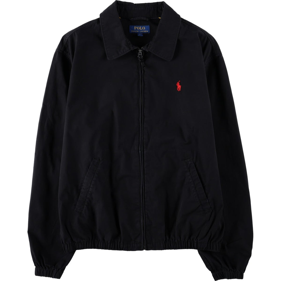 Ralph Lauren POLO RALPH LAUREN Swing Top Sports Jacket Men's L size cotton black type Vintage Second Hand