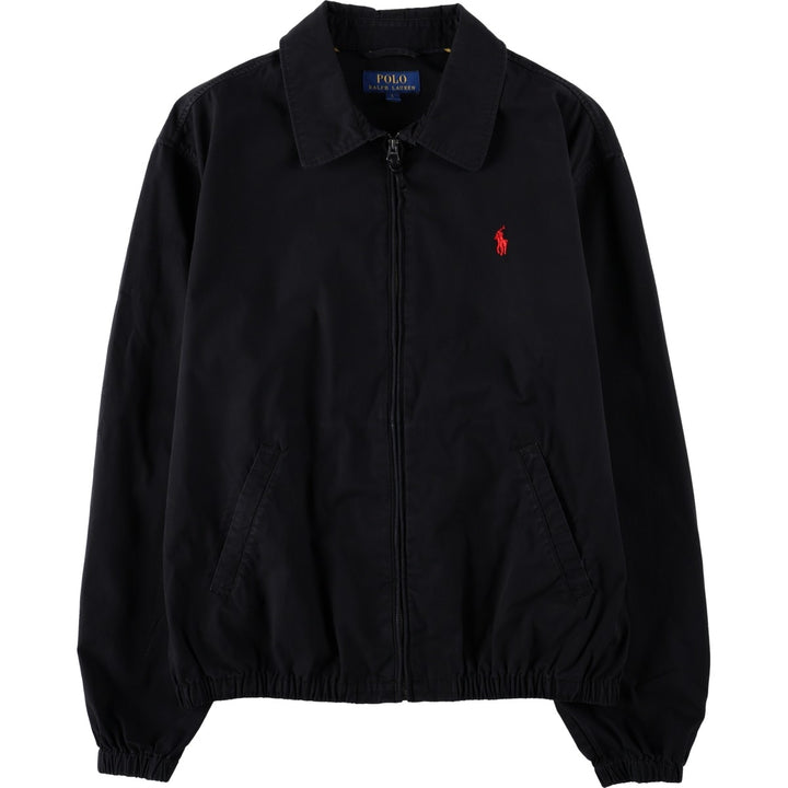 Ralph Lauren POLO RALPH LAUREN Swing Top Sports Jacket Men's L size cotton black type Vintage Second Hand