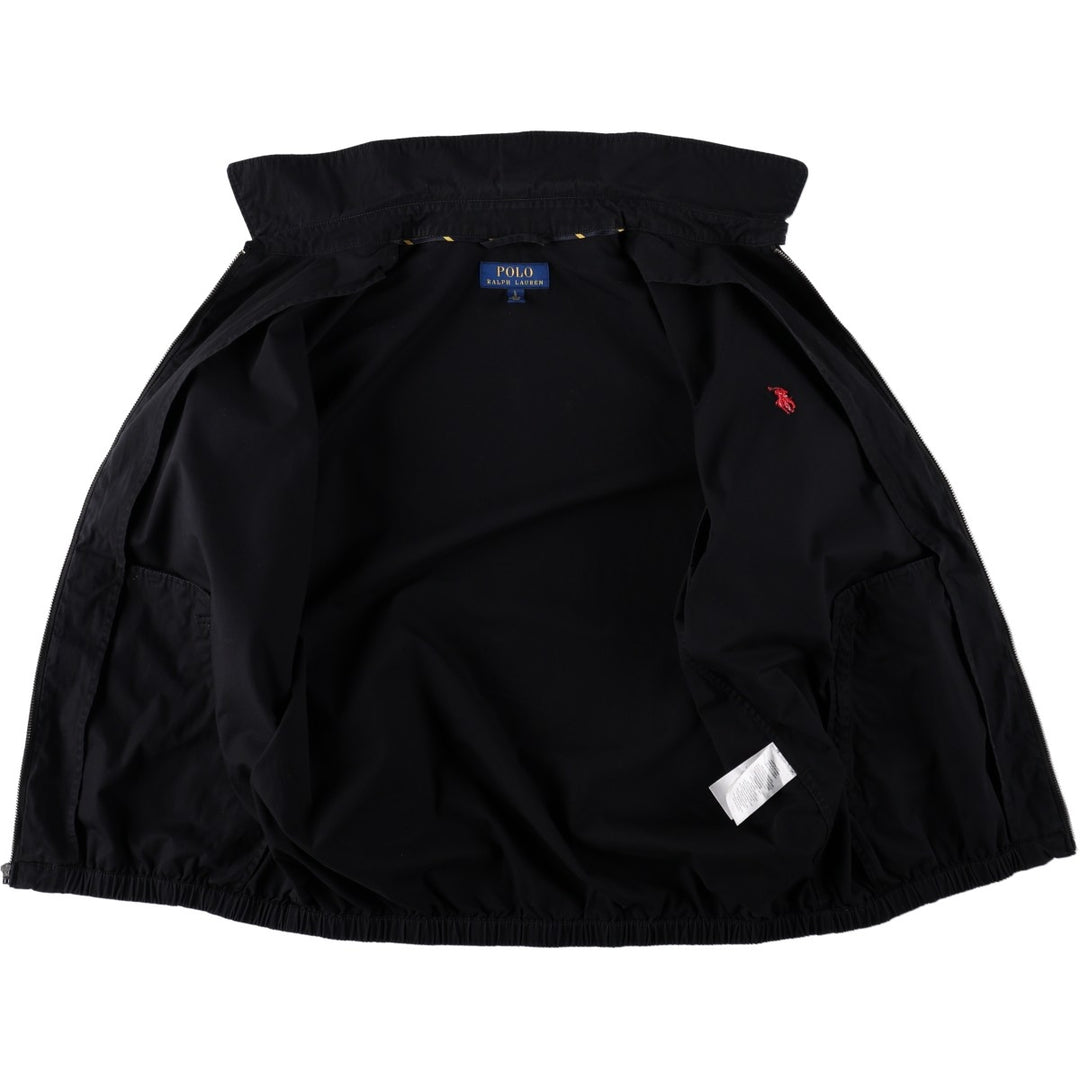 Ralph Lauren POLO RALPH LAUREN Swing Top Sports Jacket Men's L size cotton black type Vintage Second Hand