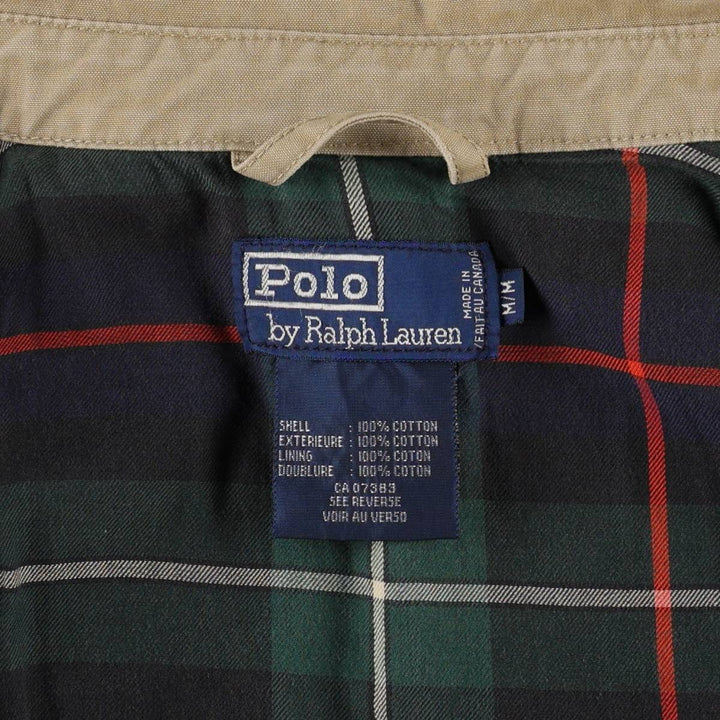 Ralph Lauren POLO by Ralph Lauren Swing Top Sports Jacket, Made in Canada, Men's Size Medium cotton Beige type Vintage Second Hand