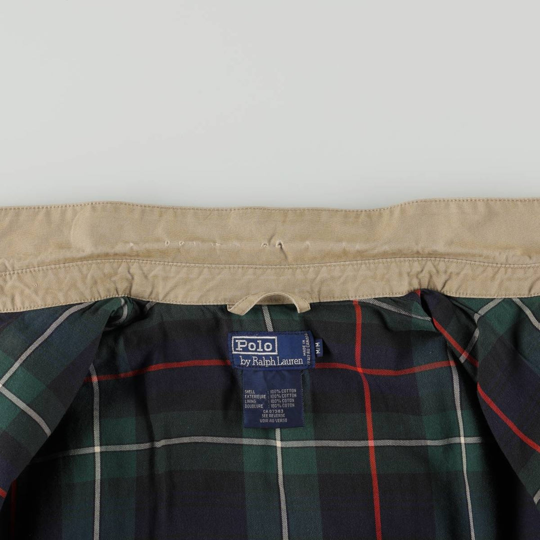 Ralph Lauren POLO by Ralph Lauren Swing Top Sports Jacket, Made in Canada, Men's Size Medium cotton Beige type Vintage Second Hand