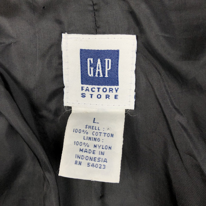 90s-00'S GAP FACTORY STORE Swing Top Sports Jacket, Men's Size L cotton black type Vintage Second Hand