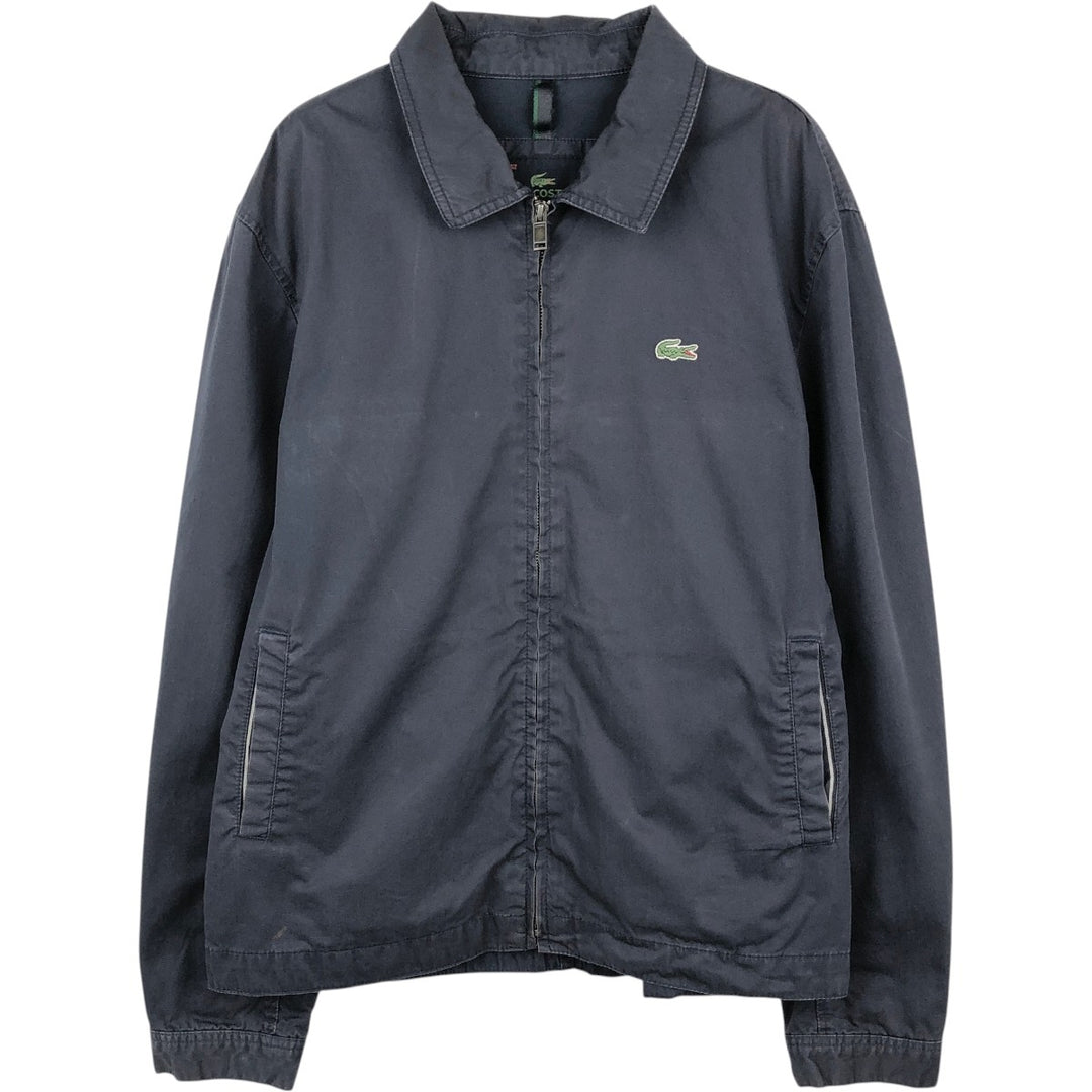 Lacoste Swing Top Sport Jacket, Men's Size L (approx.) cotton black type Vintage Second Hand