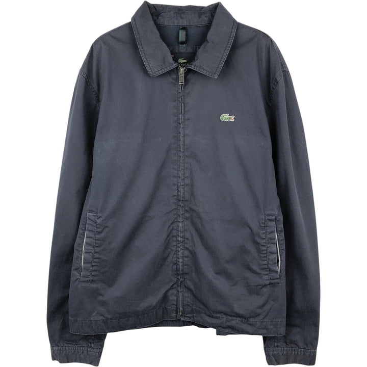 Lacoste Swing Top Sport Jacket, Men's Size L (approx.) cotton black type Vintage Second Hand