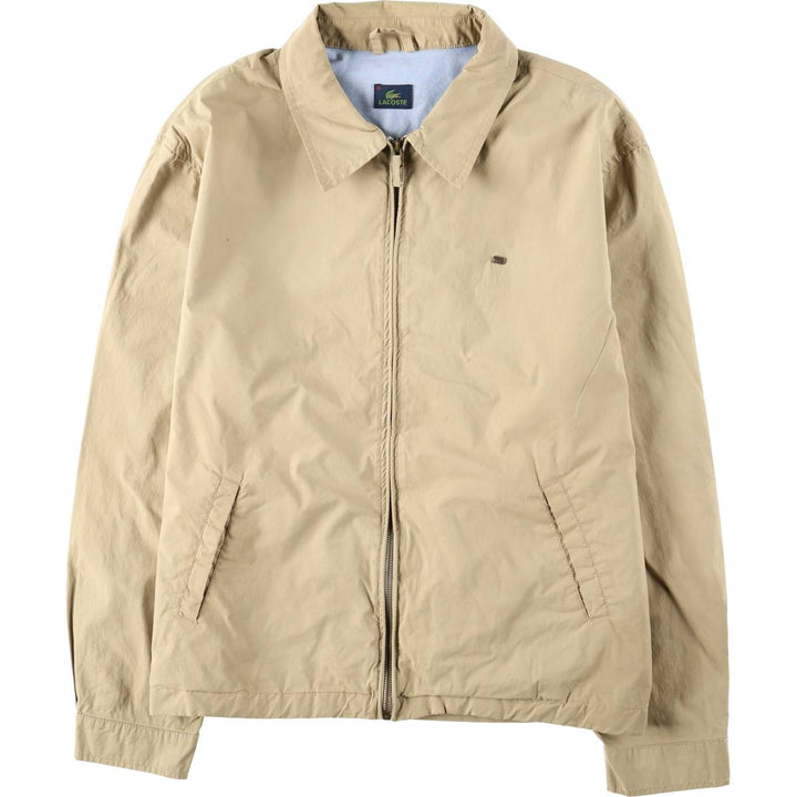 Lacoste Swing Top Sport Jacket, Men's Size XL cotton Beige type Vintage Second Hand