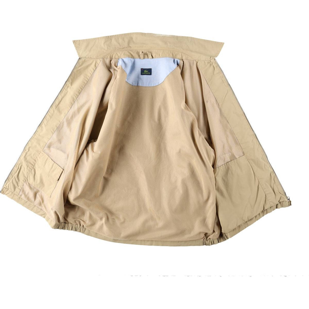 Lacoste Swing Top Sport Jacket, Men's Size XL cotton Beige type Vintage Second Hand