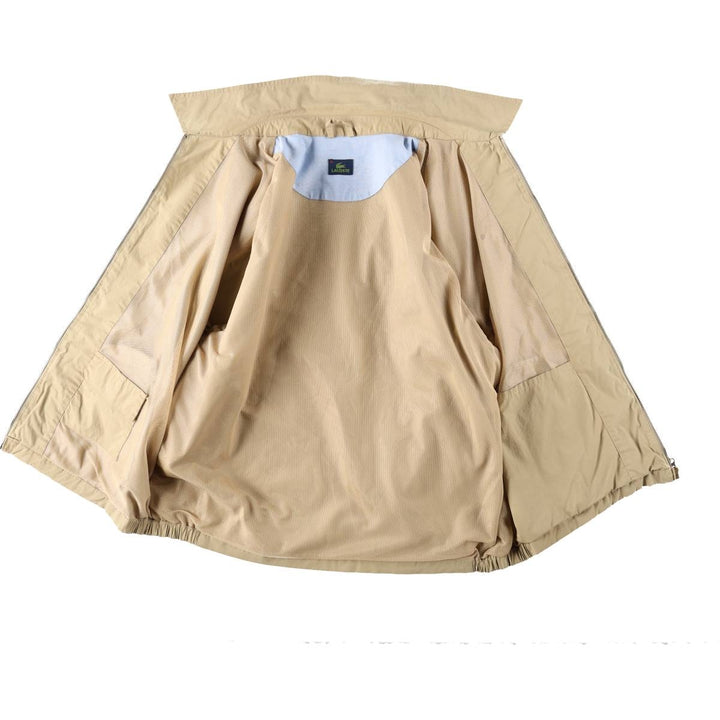 Lacoste Swing Top Sport Jacket, Men's Size XL cotton Beige type Vintage Second Hand