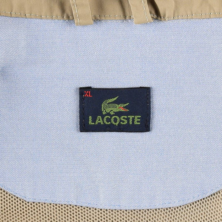 Lacoste Swing Top Sport Jacket, Men's Size XL cotton Beige type Vintage Second Hand