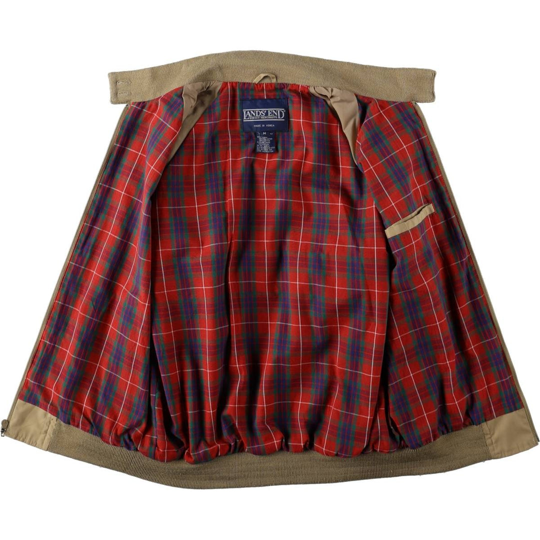 80s-90'S Lands' End Harrington Jacket Swing Top, Men's Size M (approx.), Vintage polyester Beige type Vintage Second Hand