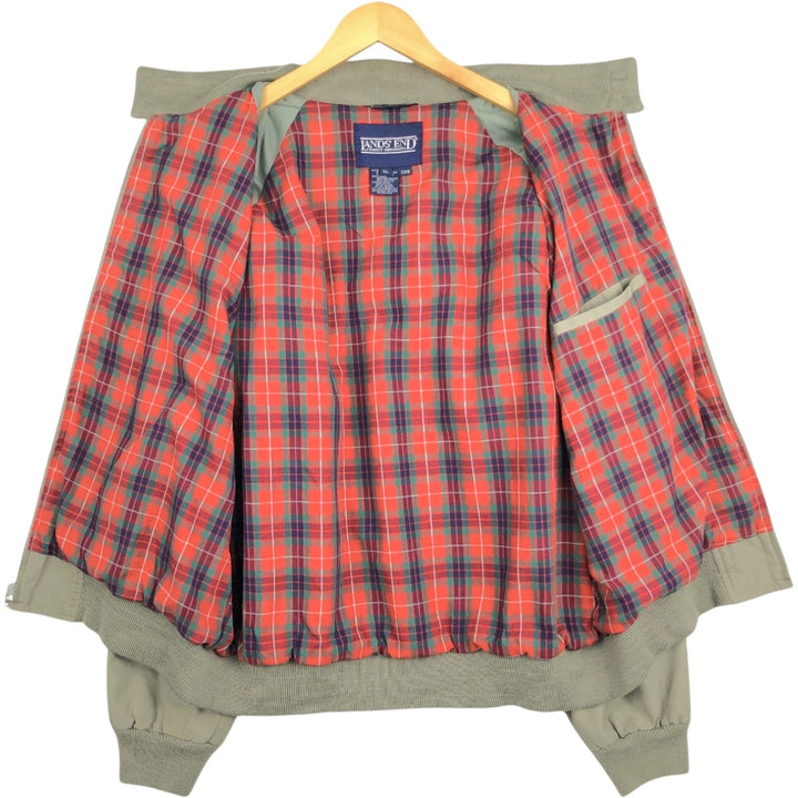 80s-90'S Lands' End Harrington Jacket Swing Top Men's XL (approx.) Vintage polyester Khaki type Vintage Second Hand