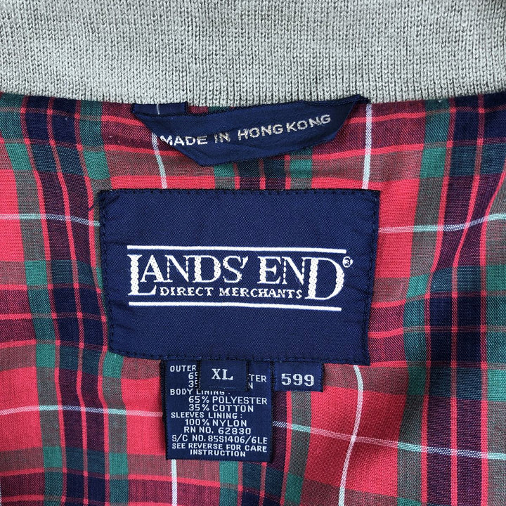 80s-90'S Lands' End Harrington Jacket Swing Top Men's XL (approx.) Vintage polyester Khaki type Vintage Second Hand