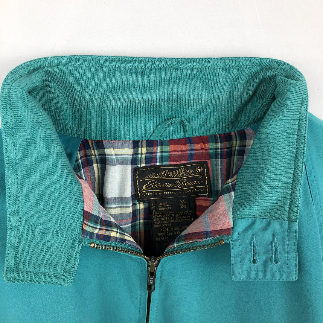 80s-90'S Eddie Bauer Harrington Jacket, Swing Top, Black Tag, Men's XL (approx.), Vintage polyester Emerald green Vintage Second Hand