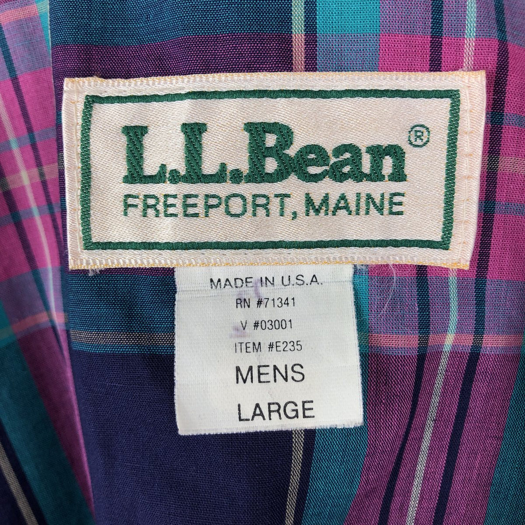 70s~80'S LLBean Harrington Jacket Swing Top Made in USA Men's L Size Vintage Nylon Emerald green Vintage Second Hand