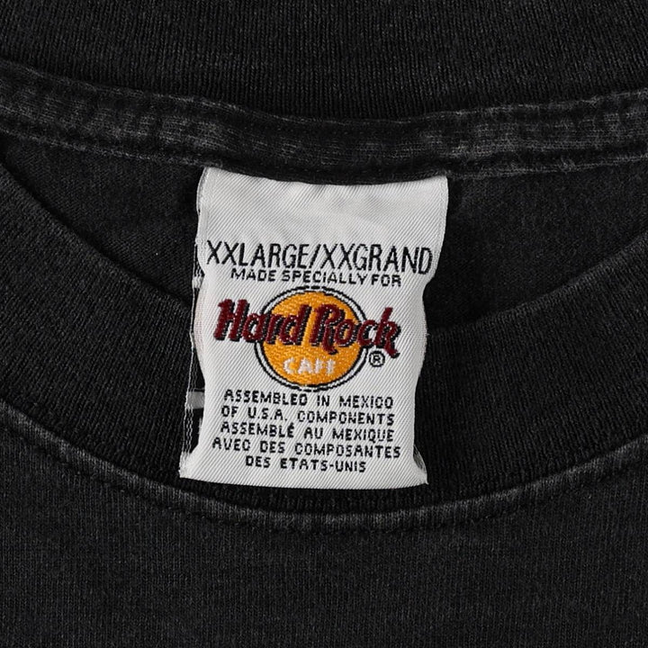 HARD ROCK CAFE Dragon Pattern Fire Pattern Advertising T-Shirt (Men's XL equivalent) cotton black type Vintage Second Hand